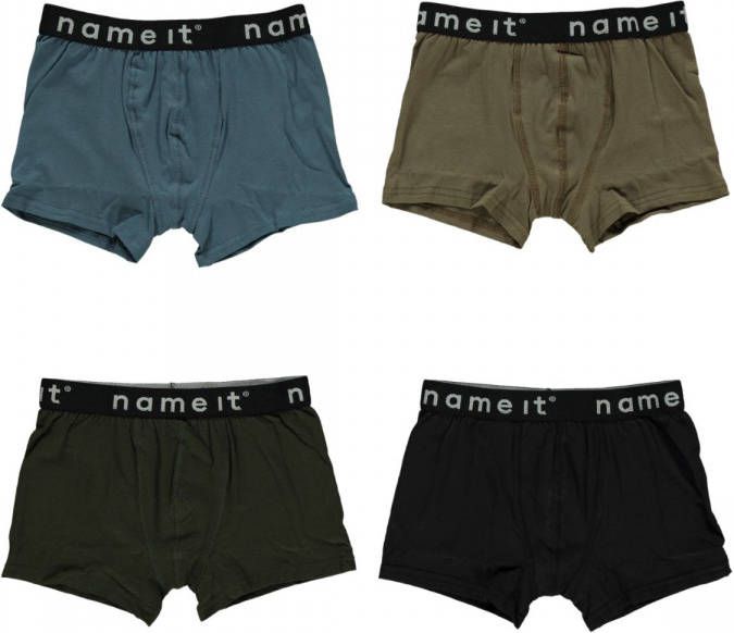 name it ! Jongens 4 Pack Boxer -- Diverse Kleuren Katoen/elasthan