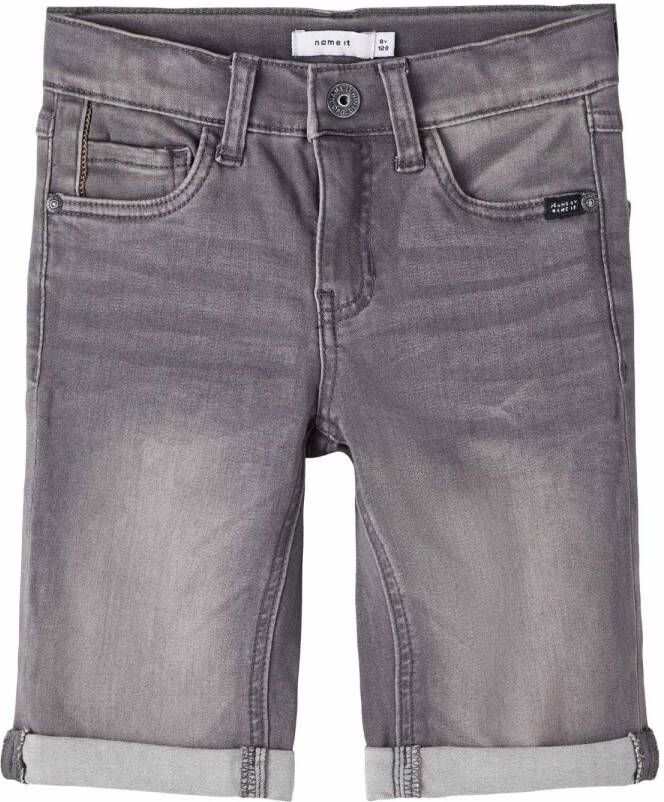 name it Jeans Boys Theo Xsl Denim L Shorts 6622 Cl Donkergrijs