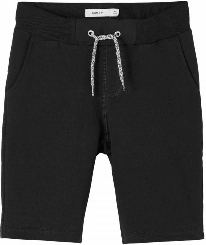 NAME IT KIDS slim fit sweatshort Honk met biologisch katoen zwart