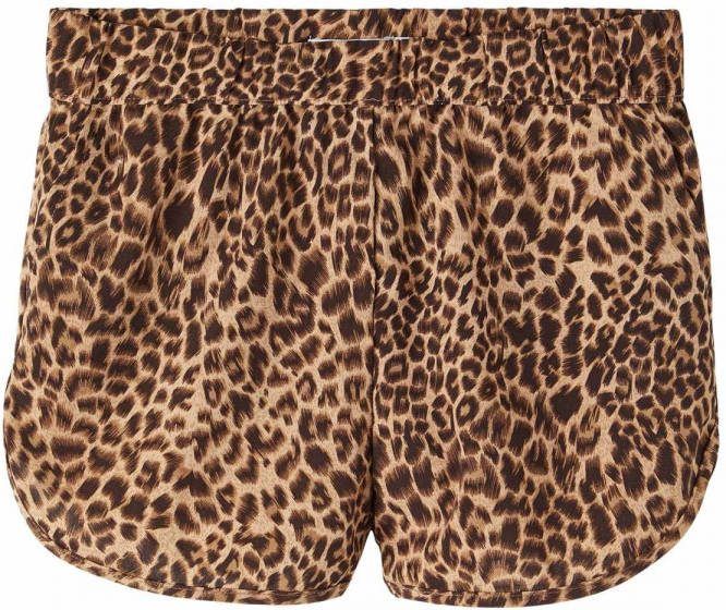 NAME IT KIDS regular fit short NKFVINAYA van gerecycled polyester bruin