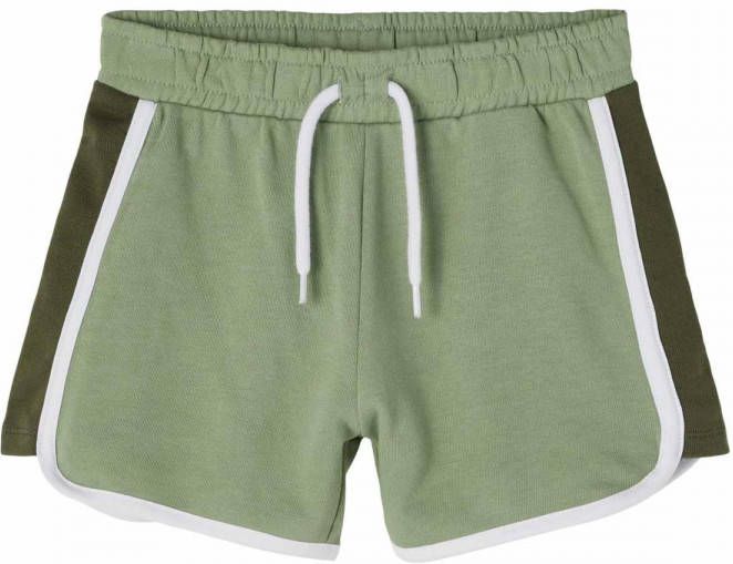 NAME IT KIDS regular fit sweatshort NKFDOJA groen/zwart