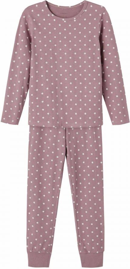 name it Pyjama 2 delig Nkf night set Elderberry Dot