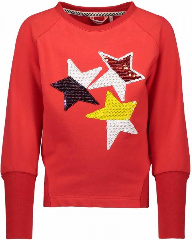 NoNo ! Meisjes Sweater Maat 92 Rood Katoen/elasthan