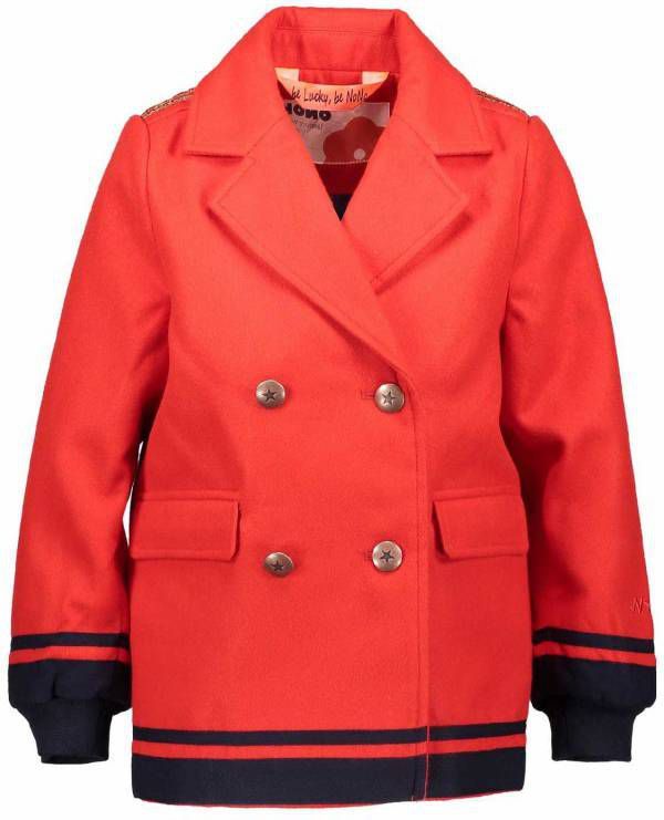 NoNo ! Meisjes Winterjas Maat 104 Rood Katoen/polyester