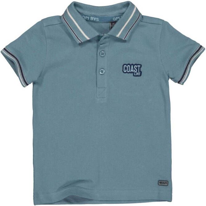 Quapi ! Jongens Polo Korte Mouw -- Blauw Katoen/elasthan