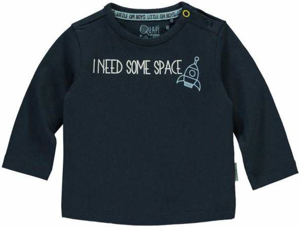 Quapi ! Jongens Shirt Lange Mouw Maat 50 Donkerblauw Katoen/elasthan