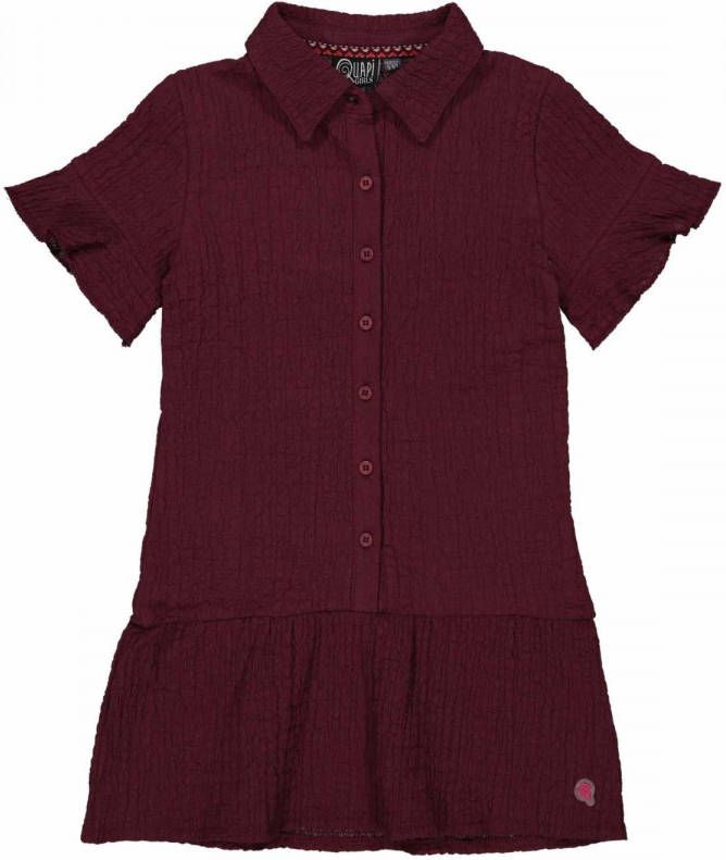 Quapi ! Meisjes Jurk -- Aubergine Katoen/elasthan