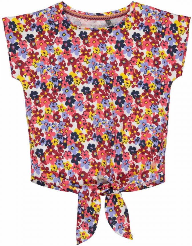 Quapi ! Meisjes Shirt Korte Mouw -- All Over Print Katoen/elasthan