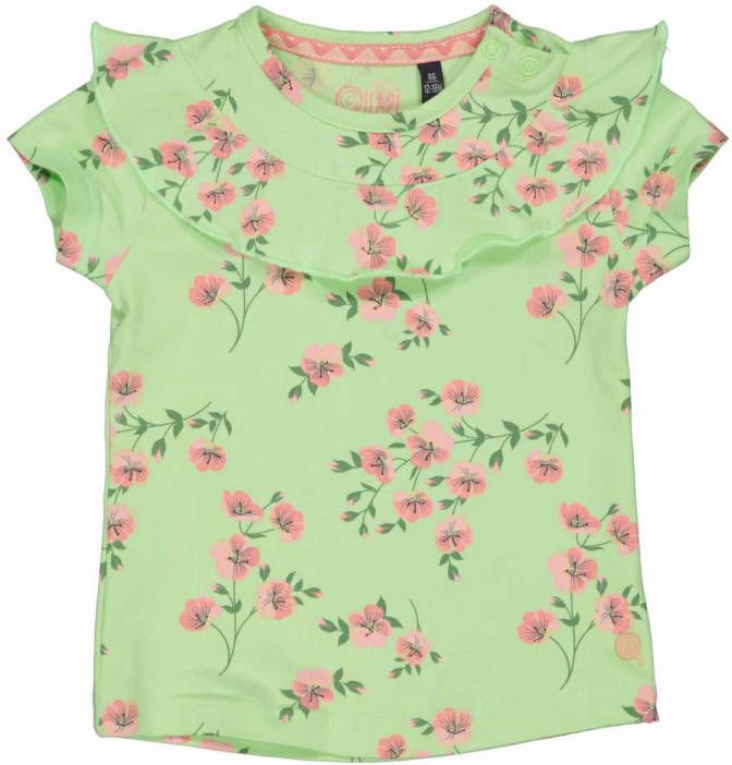 Quapi ! Meisjes Shirt Korte Mouw -- All Over Print Katoen/elasthan