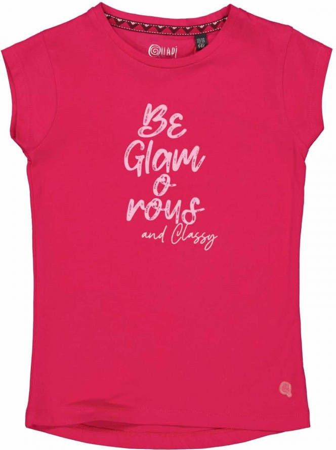 Quapi ! Meisjes Shirt Korte Mouw -- Fuchsia Katoen/elasthan