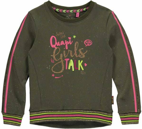 Quapi Sweaters online kopen? Vergelijk op Bambooz.nl Quapi meisjes sweater TASHA groen | Olliewood