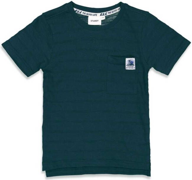 Sturdy ! Jongens Shirt Korte Mouw -- Donkerblauw Katoen