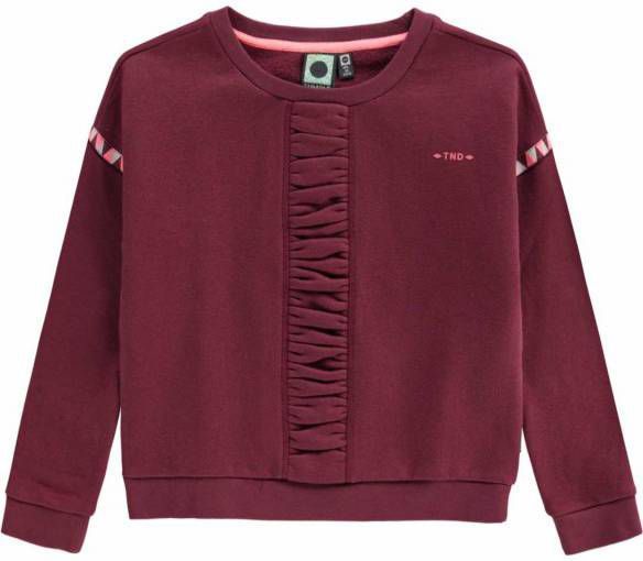 Tumble n Dry ! Meisjes Sweater Maat 110 Bordeaux Rood Katoen