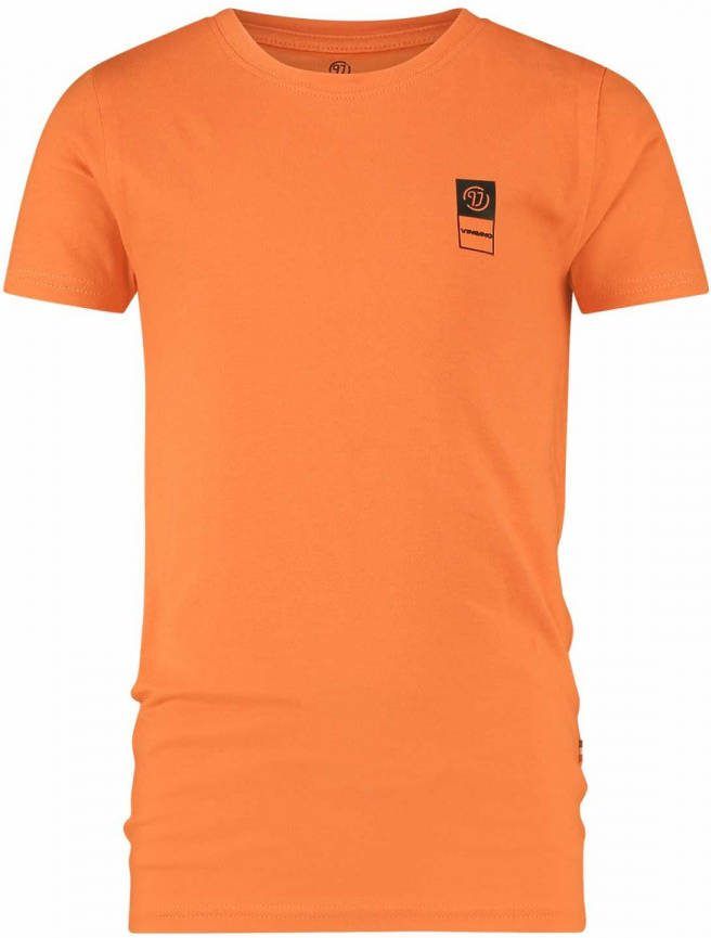 Vingino ! Jongens Shirt Korte Mouw Maat 140 Oranje Katoen/elasthan