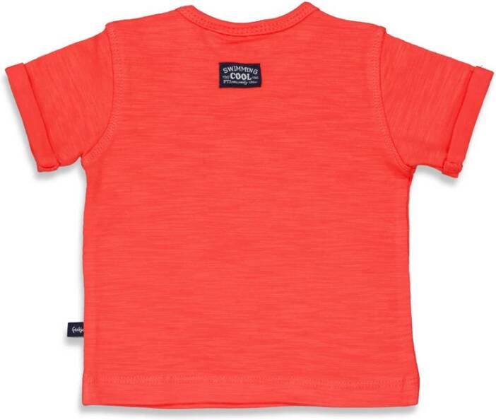 Feetje ! Jongens Shirt Korte Mouw -- Rood Katoen/elasthan