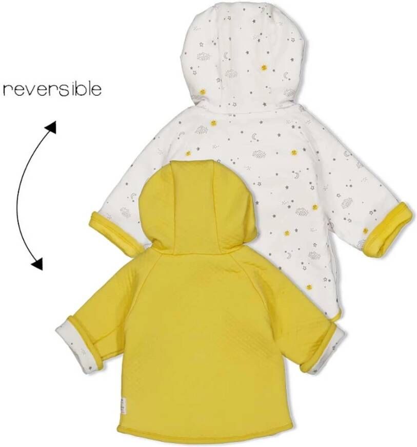 Feetje ! Unisex Vest Maat 62 Geel Katoen/polyester/elasthan