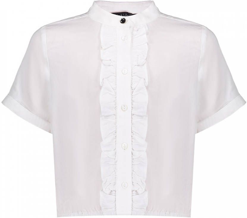 Frankie&Liberty blouse Chelsie met ruches wit