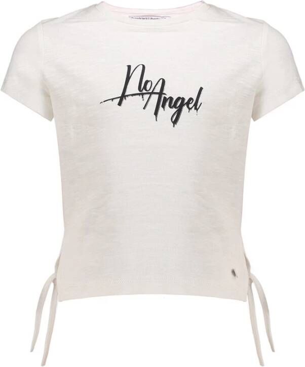 Frankie & Liberty ! Meisjes Shirt Korte Mouw -- Ecru Katoen