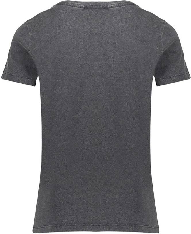 Geisha ! Meisjes Shirt Korte Mouw -- Antraciet Katoen