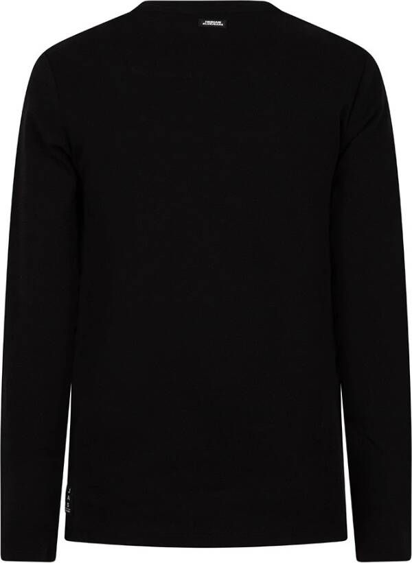 Indian Blue Jeans Zwarte Trui T shirt Ls Tape Ibj