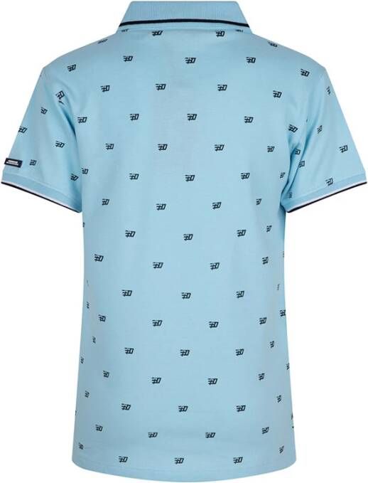 Indian Blue Jeans ! Jongens Polo Korte Mouw -- Blauw Katoen/elasthan