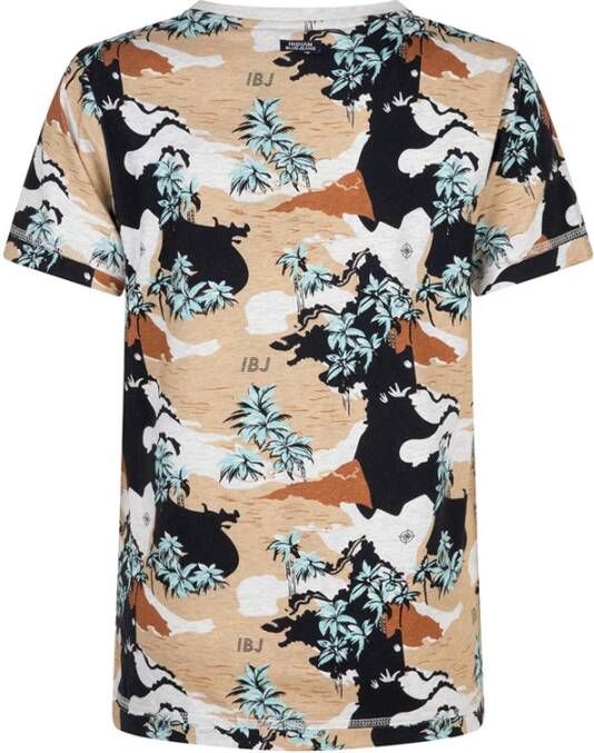 Indian Blue Jeans ! Jongens Shirt Korte Mouw -- All Over Print Katoen/elasthan