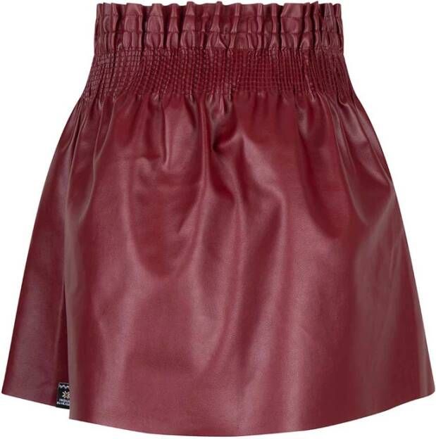 Indian Blue Jeans leatherlook rok IBGW21 6134 rood