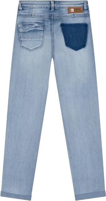 Indian Blue Jeans Blauwe Straight Leg Jeans Blue Sue Damaged Straight Fit