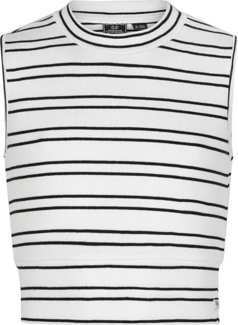 Indian Blue Jeans Witte Top Cropped Singlet Striped