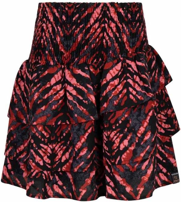 Indian Blue Jeans rok met all over print rood/zwart