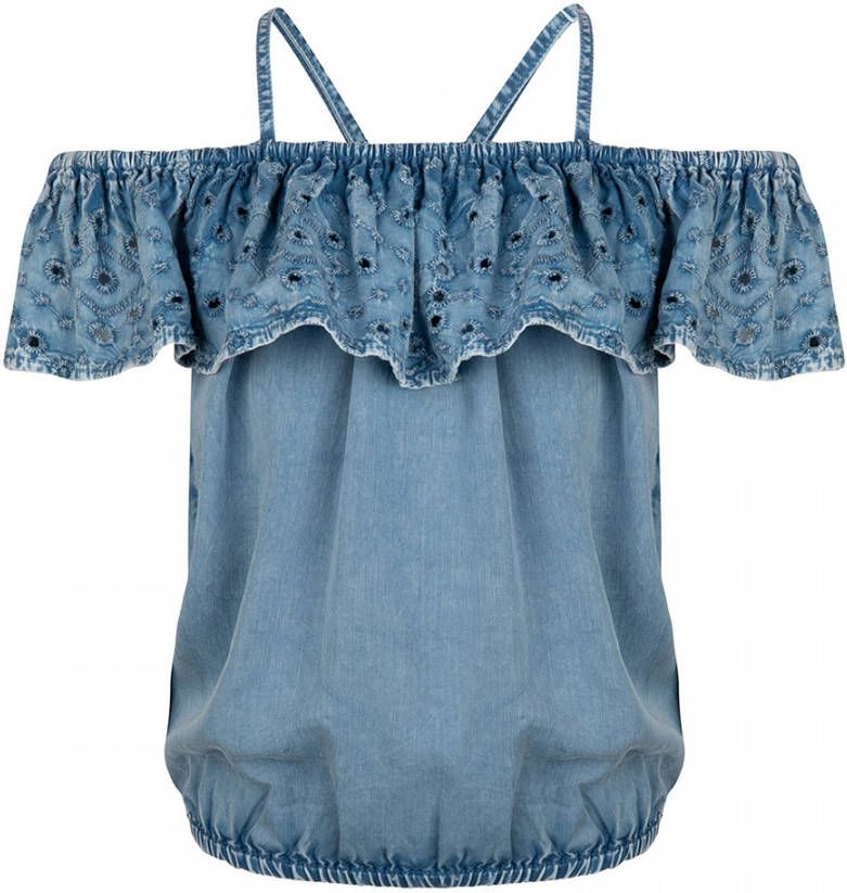 Indian Blue Jeans ! Meisjes Shirt Korte Mouw Maat 164 Denim Jeans