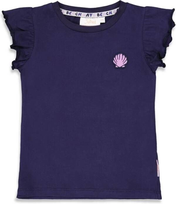 Jubel ! Meisjes Shirt Korte Mouw -- Donkerblauw Katoen/elasthan