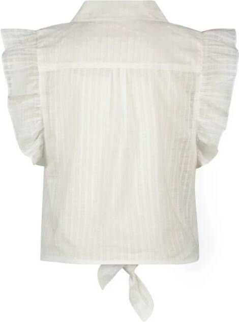 Like Flo Witte Blouse Solid Check Knotted Blouse