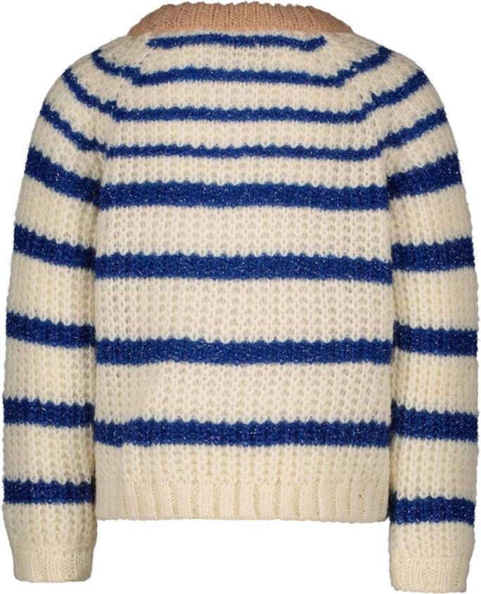 Like Flo Blauw/wit Gestreepte Trui F208 5317