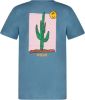 Moodstreet Blauwe T shirt T shirt With Chest And Back Print online kopen