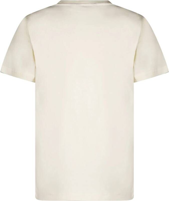 Moodstreet Gebroken Wit Top T shirt With Chest Print