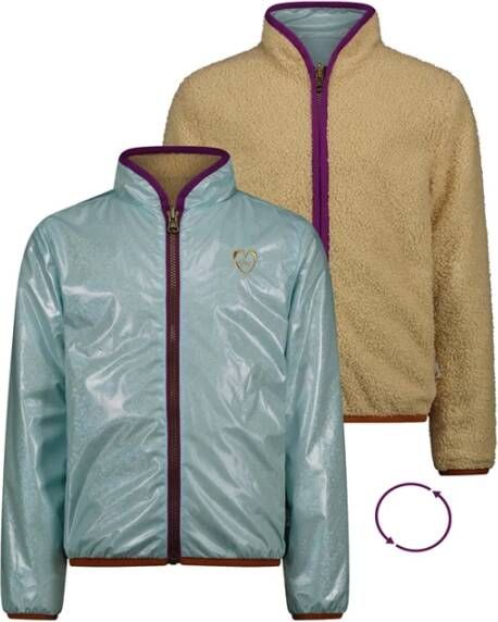 Moodstreet Beige Jack Reversible Vest Metalic And Fur