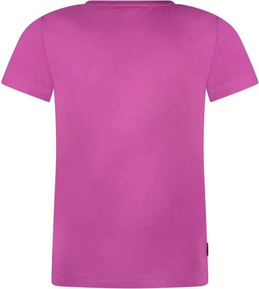 Moodstreet ! Meisjes Shirt Korte Mouw -- Paars Katoen/elasthan