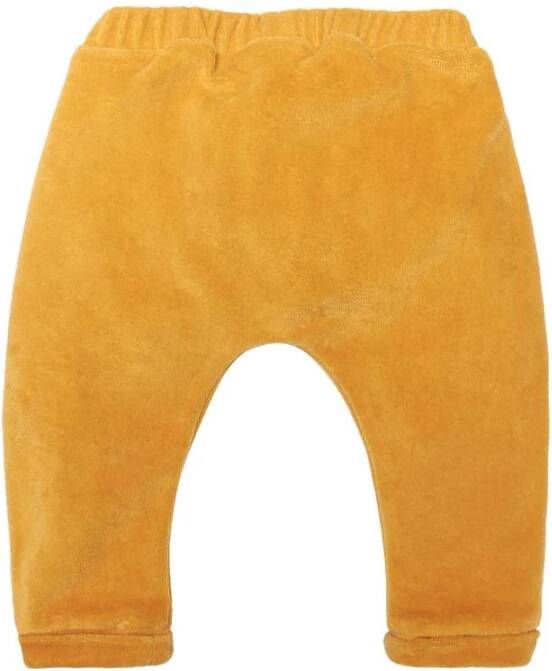 Moodstreet Petit baby velours regular fit broek Ted goud