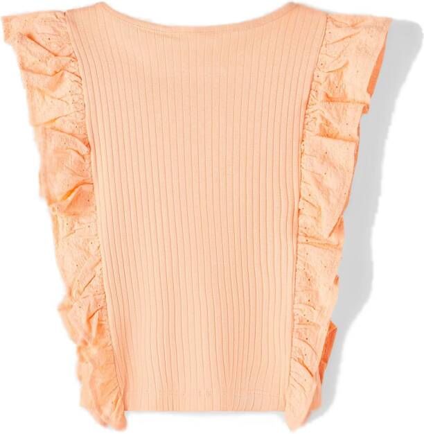 name it Tops Flone Sl Short Top Oranje