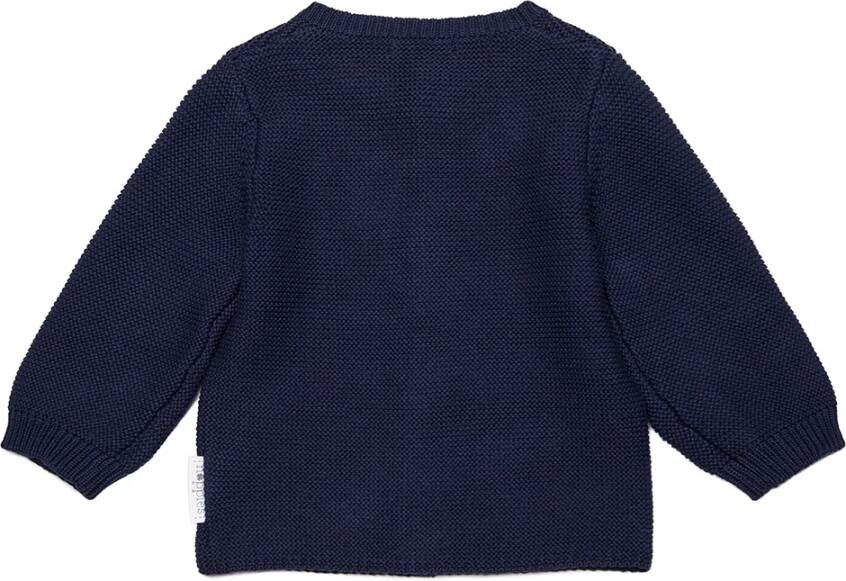 Noppies baby gebreid vest Jos van biologisch katoen marine