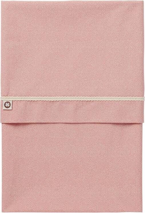 Noppies Baby Comfort Tiny Dot poplin reversible baby ledikantlaken GOTS 110x140 cm Misty Rose