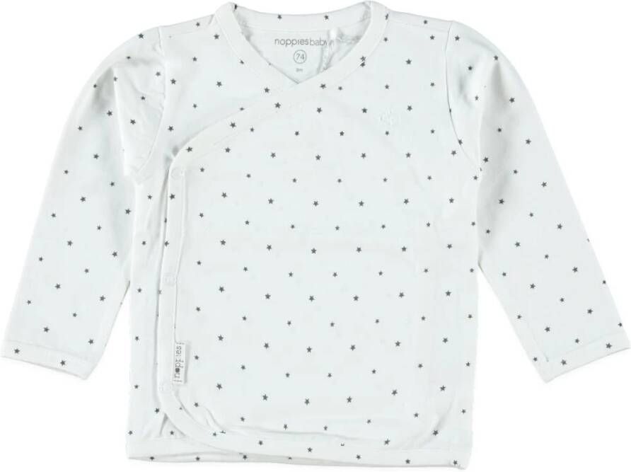 Noppies ! Unisex Shirt Lange Mouw Maat 62 Wit Katoen/elasthan