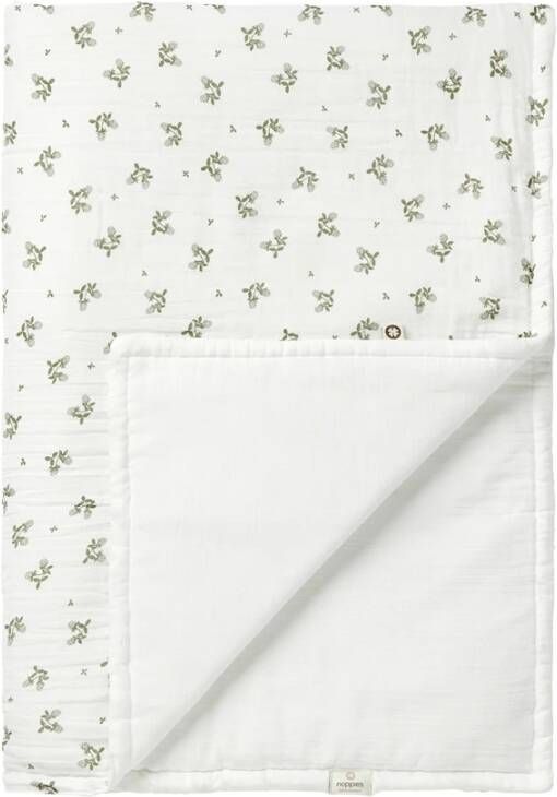 Noppies Baby Comfort Blooming Clover reversible baby ledikantdeken 100x140 cm Beetle
