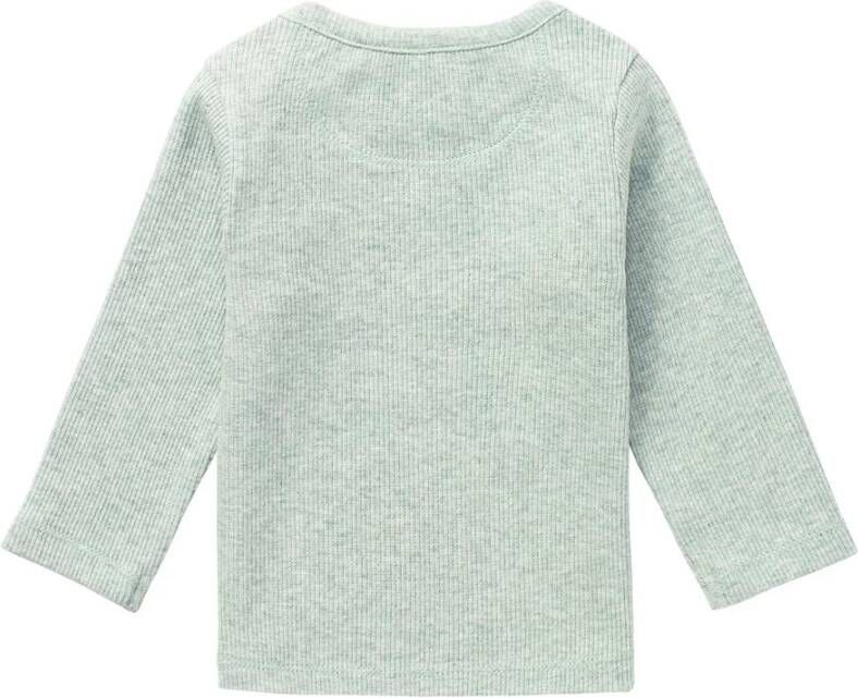 Noppies baby gemêleerde ribgebreide longsleeve Natal met biologisch katoen beige melange