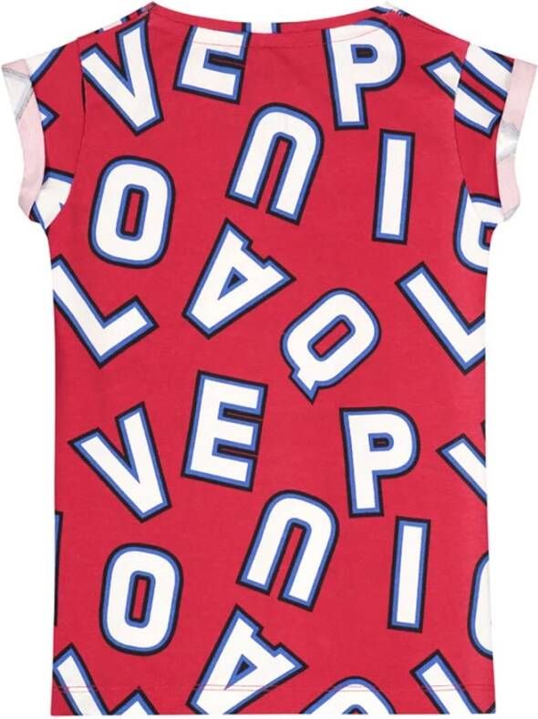 Quapi ! Meisjes Shirt Korte Mouw Maat 104 All Over Print Katoen/elasthan