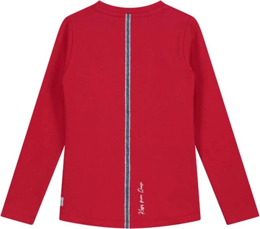 Quapi ! Meisjes Shirt Lange Mouw Maat 92 Rood Katoen/elasthan