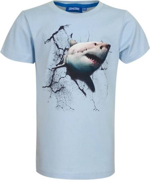 Someone ! Jongens Shirt Korte Mouw -- Lichtblauw Katoen