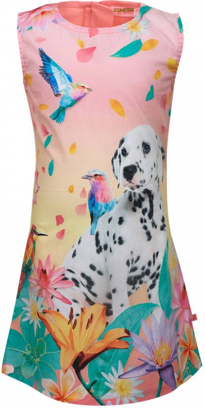 Someone ! Meisjes Jurk Maat 116 All Over Print Katoen/elasthan