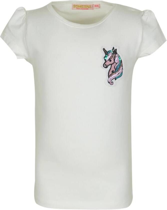 Someone ! Meisjes Shirt Korte Mouw -- Off White Katoen/elasthan